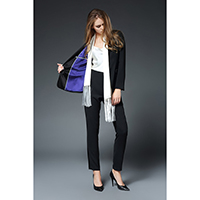 ILLANA SHAWL COLLAR LADIES JACKET WITH SILK LINING