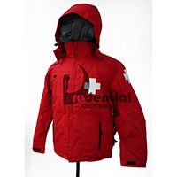 Adjustable Hood Zippered Front Closure w/ Waist Pocket Snow Jacket