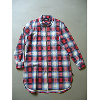 Womens Casual Long Sleeve Turnover Collar Flannel Red Plaids Shirt Dress