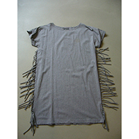 Womens Grey Heather Casual Short Sleeve Crewneck Dress